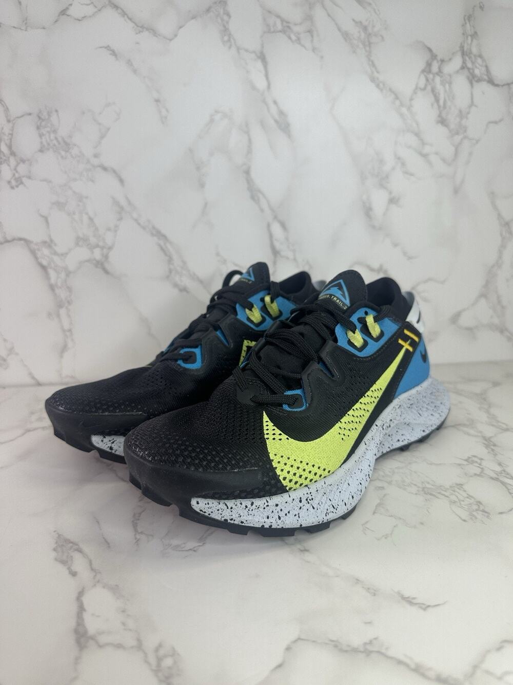 Nike Pegasus Trial 2 Women's Shoes Size 6 Black/Laser Blue CK4309 003
